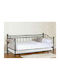Marin Daybed Sofa Bed Single Metal Black for Mattress 90x190cm E8043,1