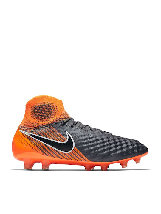 Nike Magista Obra 2 Elite DF FG Ψηλό Ποδοσφαιρικά Παπούτσια με Τάπες Ασημί