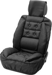 Carpoint Polyester Single Seat Cover 1pcs Lumbar Black