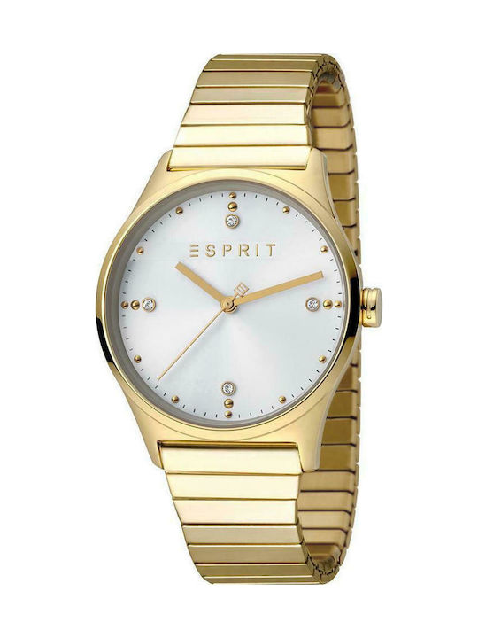 Esprit Vinrose Crystals Uhr mit Gold Metallarmband