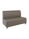 Bandy Two-Seater Couch Artificial Leather Sand Grey 130x71x88 cm E952 24