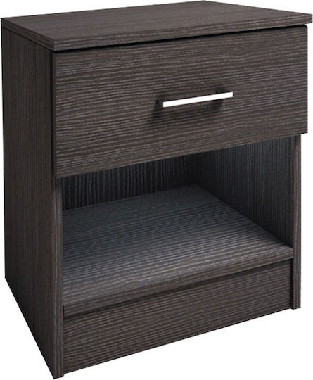 Life Wooden Bedside Table Zebrano 41x32x48cm