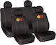 Momo Car Cover Set 7pcs Polyester Black