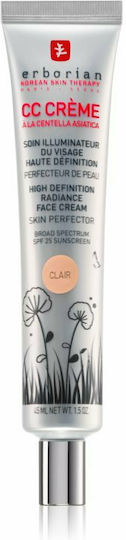 Erborian A La Centella Asiatica CC Light Κρέμα Προσώπου Ημέρας με SPF25 για Ενυδάτωση & Ατέλειες με Centella Asiatica 45ml