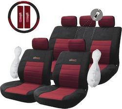 Autoline Car Cover Set 12pcs Polyester Wrc Red ...
