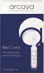 Arcaya Αnti-aging Face Serum Best Ampoules 5x2ml Suitable for Sensitive Skin with Caviar 5x2ml