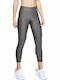 Heat Gear Leggings Pentru Alergare Colanți Cropped De Strângere Lucios Gri