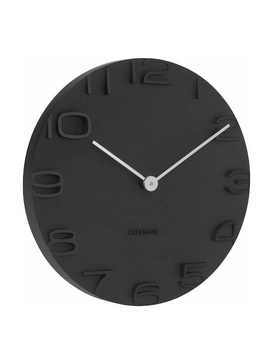 Karlsson On The Edge Wall Clock Plastic Black Ø...