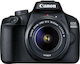 Canon DSLR Aparat foto EOS 4000D Cadru de recortare Kit (EF-S 18-55mm F3.5-5.6 DC III) Negru