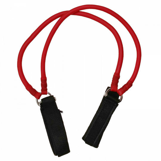 Olympus Sport Elastic Two Band 20Kg Resistance Band Gymtube with Handles Red 0.6m