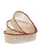 Inart Set of Decorative Baskets Fabric Ecru 3pcs