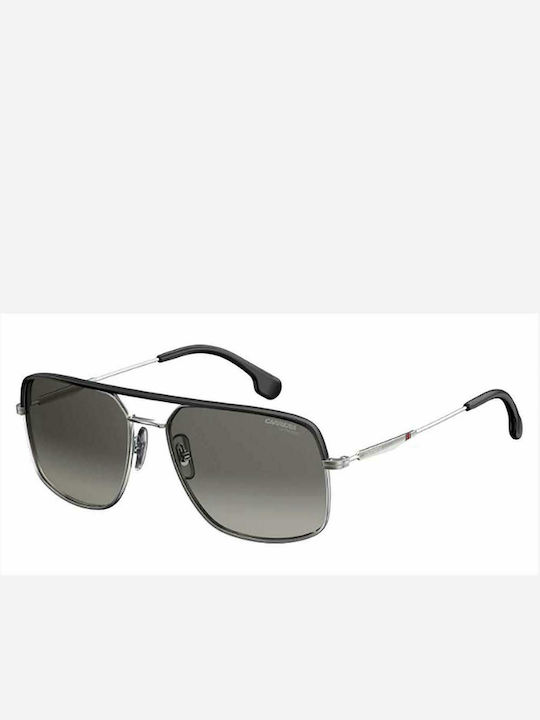 Carrera Men's Sunglasses with Silver Metal Frame and Black Gradient Polarized Lens 152/S 85K/WJ