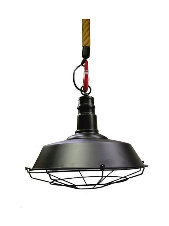 GloboStar Pendant Light Suspension Bell for Socket E27 Black