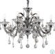 Ideal Lux Colossal Kronleuchter 8xE14 Ø78cm mit Kerzenleuchtern Grau 081519