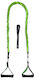 MPF Rubber Fit 1 Widerstandsbänder Gymtube Licht mit Griffen Grün 1.3m