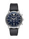 Emporio Armani Aviator Men's Watch 43mm Chronograph Battery with Blue Leather Strap