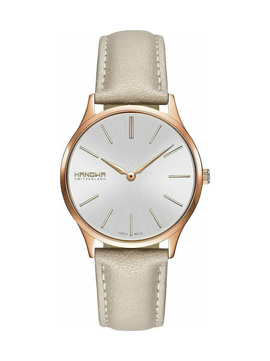 Hanowa Pure Watch with Beige Leather Strap