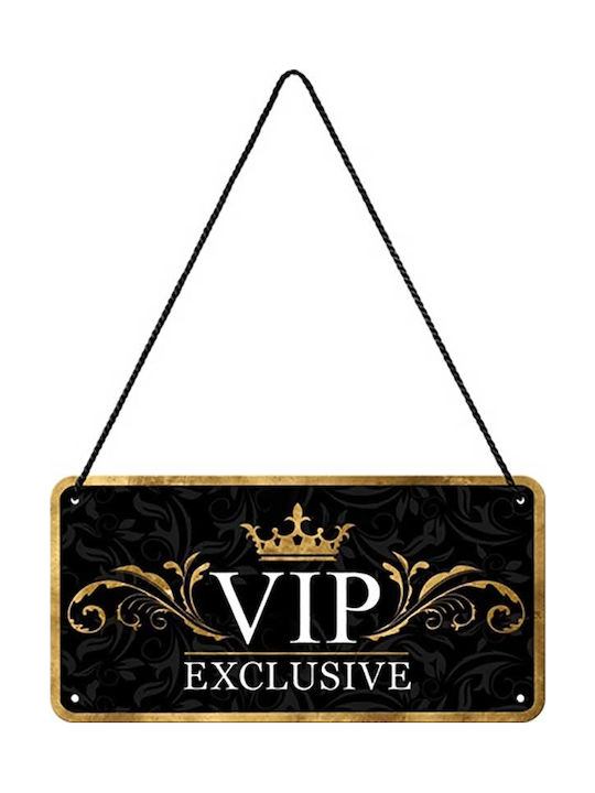 Nostalgic Art Metallic Wall Sign Achtung VIP Exclusive 20x1x10cm