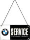 Nostalgic Art Semnează de Perete din Metal BMW - Service 1cm