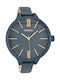 Oozoo Timepieces Watch with Blue Leather Strap