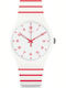Swatch Redure Women's Watch with Red Rubber Strap