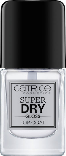 Catrice Cosmetics Super Gloss Top Coat για Απλά Βερνίκια Quick Dry 10.5ml