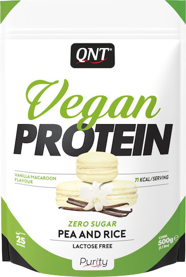 QNT Vegan Protein Fără Gluten & Lactoză cu Aromă de Vanilla Macaroon 500gr