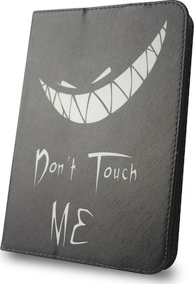 Don't Touch Me Klappdeckel Synthetisches Leder Schwarz (Universell 7-8 Zoll)