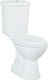 Creavit Pitta Stehende Toilette Unterer Siphon mit Spülung mit Deckel Duroplast Weiße