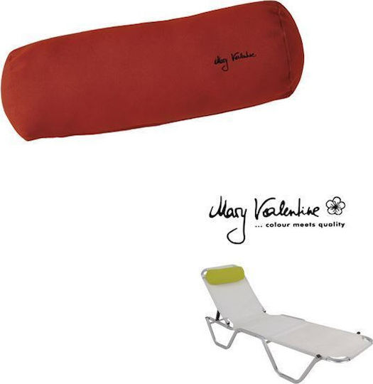 Woodwell Μαξιλάρι Ξαπλώστρας με Πλάτη Valentine Roll Κόκκινο 39x15εκ.