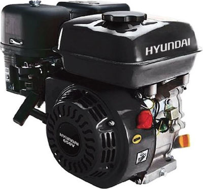 Hyundai 650P Gasoline Engine 4 Stroke 196cc 6.5hp Maximum Revolutions 3000rpm with Thread and Starter (Tank 2.6lt)