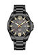 Curren Black / Black Battery Watch with Metal Bracelet Black / Black