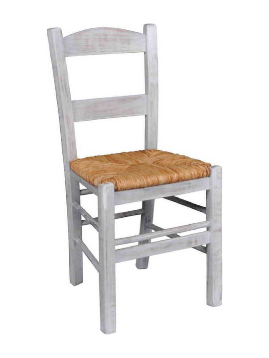 Σύρος Cafe Wooden Chair Gray 41x45x88cm