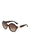 Dolce & Gabbana Women's Sunglasses with Gold Tartaruga Horn-Rimmed Frame and Brown Gradient Lenses DG4331 502/13