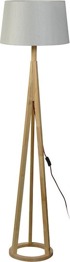 ARlight FLC 6316 Vintage Floor Lamp Height 150x Length 37 cm with E27 Lamp Bulb Base Natural Wood Colour