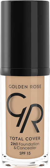 Golden Rose Total cover 2in1 Foundation & Concealer Mov/alb 30ml