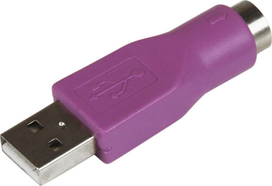 StarTech Μετατροπέας USB-A male σε PS/2 female Μωβ 1τμχ GC46MFKEY