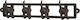 Espiel Wall Hanger Metal 4 Hooks Black 36x6x6cm