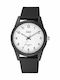 Q&Q Men's Watch 40mm Battery with Black Rubber Strap