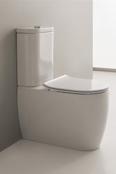 Scarabeo Moon Monoblock Capac WC Închidere lentă Alb