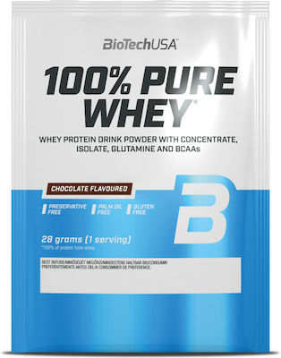 Biotech USA 100% Pure Whey Πρωτεΐνη Ορού Γάλακτος Χωρίς Γλουτένη με Γεύση Σοκολάτα 28gr