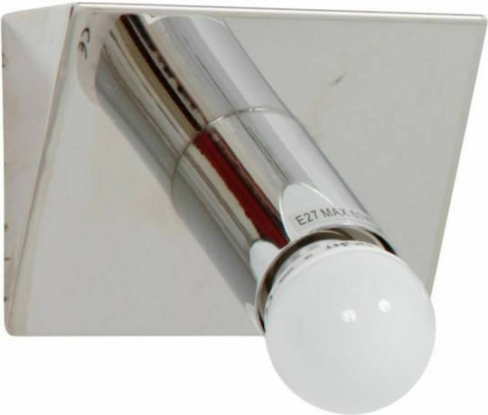 Spot Light Modern Leuchte Wand mit Fassung E27 Silber 9x9x9cm