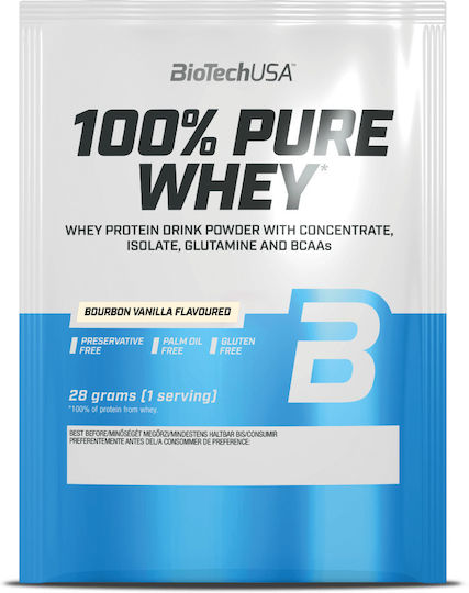 Biotech USA 100% Pure Whey Protein Whey Gluten Free with Flavor Bourbon Vanilla 28gr