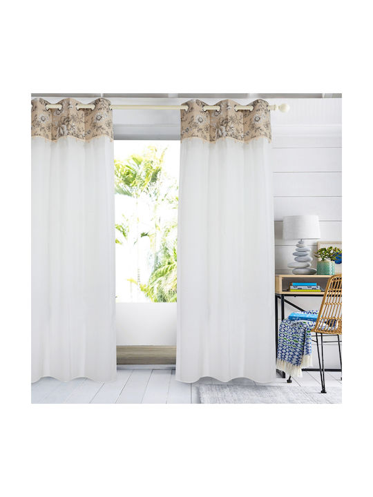 Das Home Curtain with Grommet 2163 Ecru 140x260cm