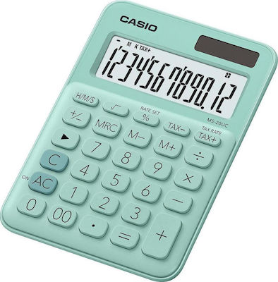 Casio MS-20UC Calculator Accounting 12 Digits in Green Color