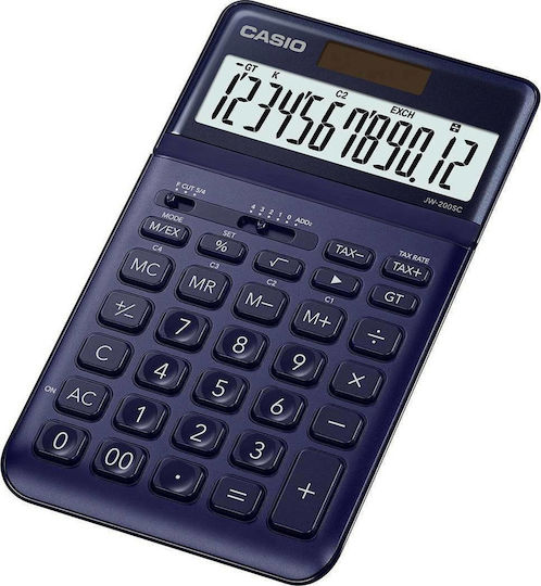 Casio JW-200SC Calculator Accounting 12 Digits in Blue Color 1pcs