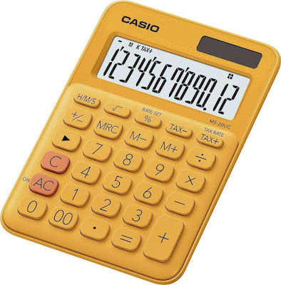 Casio MS-20UC Calculator Accounting 12 Digits in Orange Color