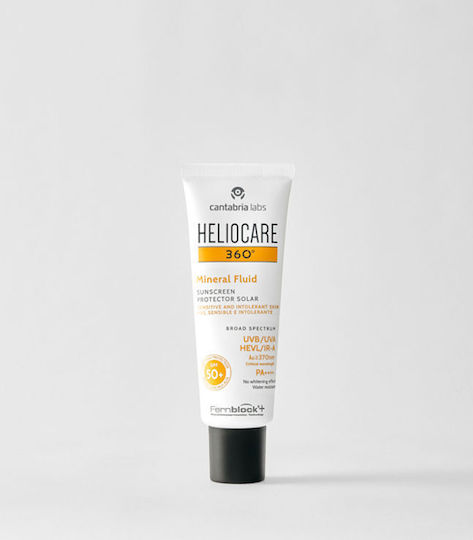 Cantabria labs Heliocare 360 Mineral Fluid Mineral Αντηλιακή Κρέμα Προσώπου SPF50 50ml