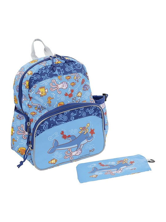 Laken Katuki Blue with Insulated Area Delfin Bag Backpack Light Blue