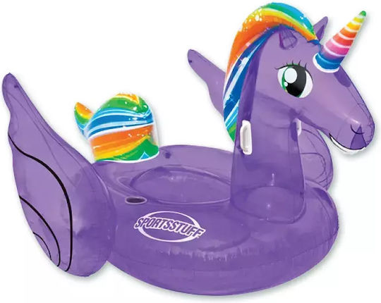 Various Aufblasbarer Einhorn Weiterfahren Wasser 2 Personen mit Griffen Lila